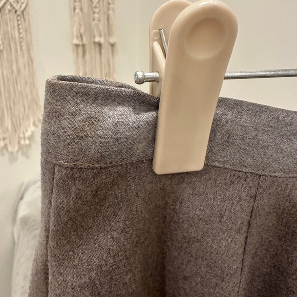 Vintage Frances Shop Gray Wool Suit Set Real Mink Fur Collar Jacket & Skirt S - Picture 14 of 16